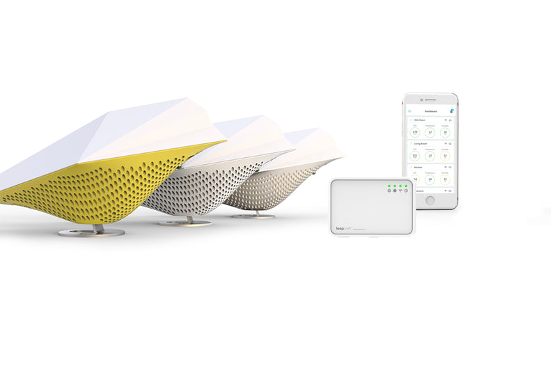AirBird in Canary Yellow, Matte Silver and white colour options. Wireless Gateway and AirBird Smart App.